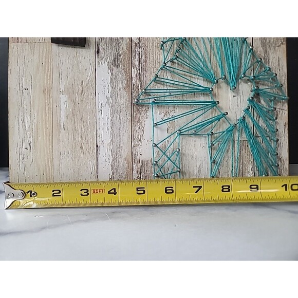 String Art Clipboard Aqua String House Heart Wood Frame Spring Note Clip Easel - Picture 8 of 10